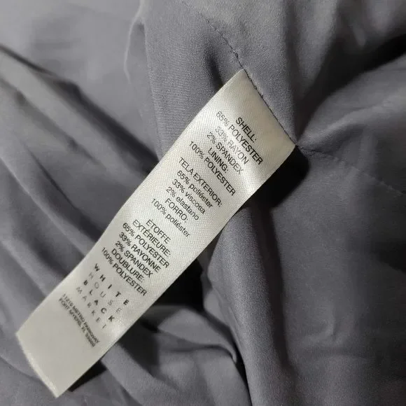 White House Black Market whbm Petite size 4P Gray Blue Plaid Blazer AS IS - Picture 11 of 11